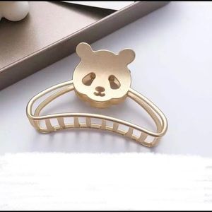 Panda Metal gold hair clip accessory